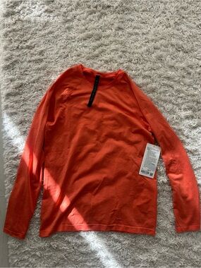 lululemon athletica Women's Metal Vent Tech Long Sleeve - Vibrant Orange